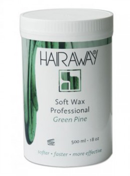 hairaway soft wax groen 500 ml plastieken pot