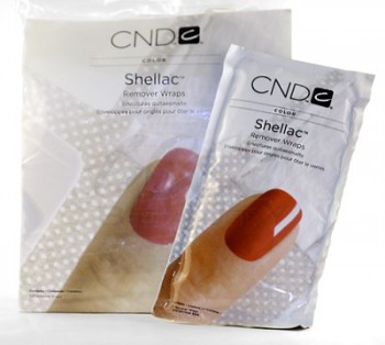 cnd shellac remover wraps per 10 stuks